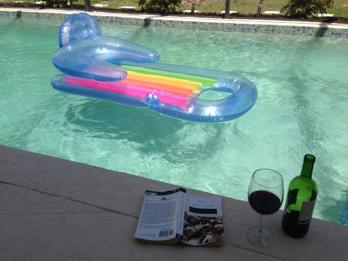        The first day the pool is warm enough to enjoy.  Wish you were here.